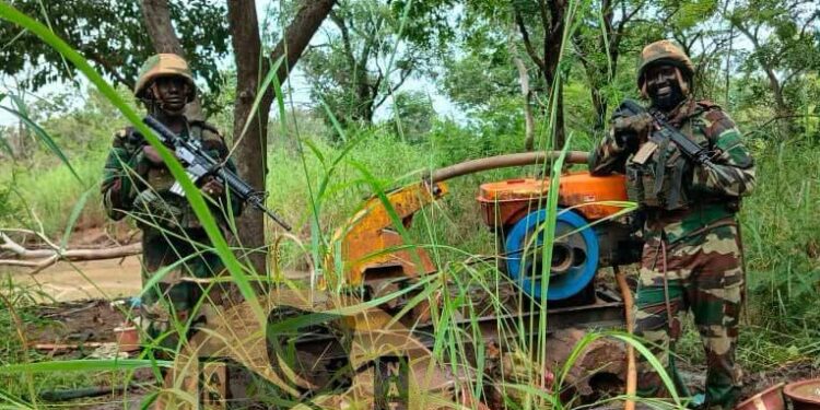 Falémé : un site d’orpaillage clandestin démantelé, 15 machines saisies