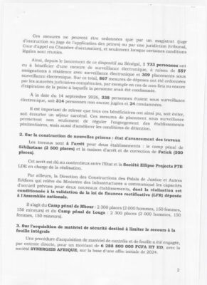 Surpopulation carcérale : Le ministre de la Justice répond aux questions de Guy Marius Sagna