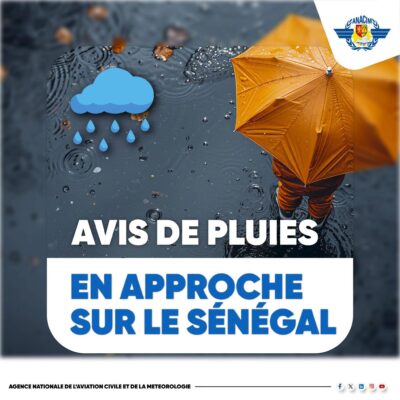 Hivernage : L’ANACIM annonce un week-end pluvieux, vigilance accrue à Dakar