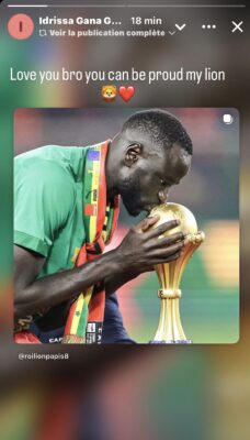 Gana Gueye à Cheikhou Kouyaté : "Tu peux être fier, mon lion"