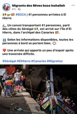 Emigration : Un convoi 41 personnes parti du Sénégal est arrivé à El Hierro