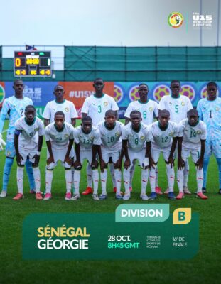 MONDIAL U15 2026 : Le Sénégal affronte la Géorgie en seizièmes de finale, ce mercredi