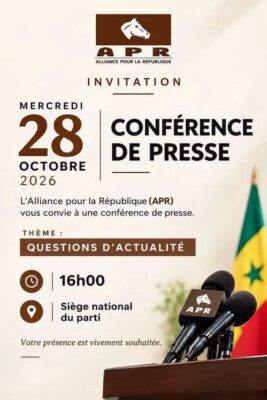LFR 2026 : L’APR face à la presse, ce mercredi